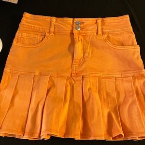 Orange Mini Skirt